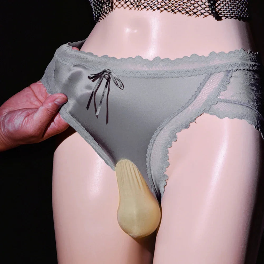 Men's Sexy Lace Underwear, Medium Waist, Seductive Mesh