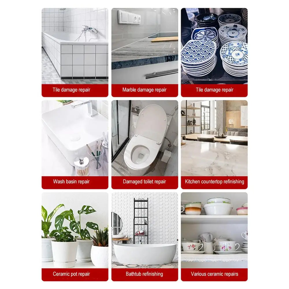 ###Ceramic Repair Glue: Broken Glue, Gap Sealer, Super Strong Adhesion