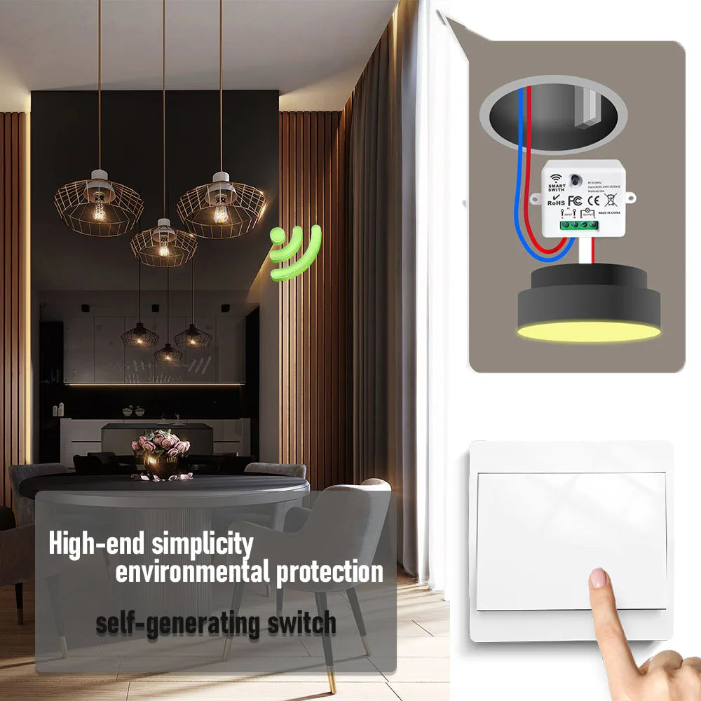 Battery Free Kinetic Wireless Switch For LED Lights
