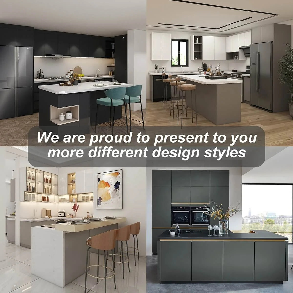 High-Quality PVC Natural Wood Kitchen Cabinet with Luxurious Sink