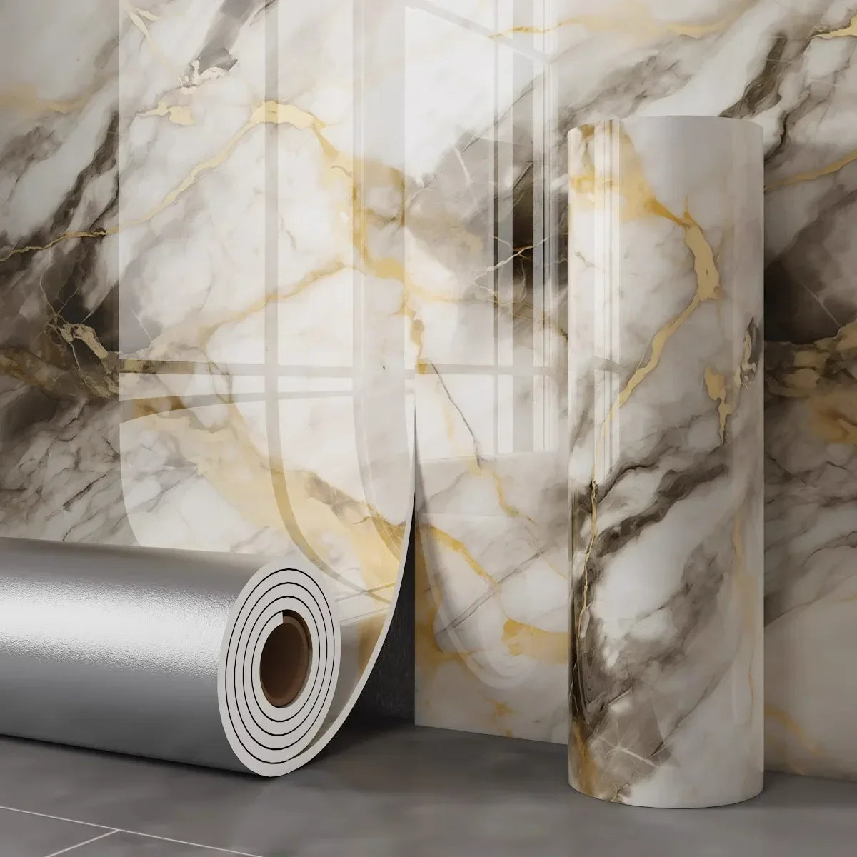Imitation Marble Peel and Stick Wallpaper for Bedroom Walls Faux Tile Foam Wall Stickers Thick Home Decor Wall Paper 10~3 Meters