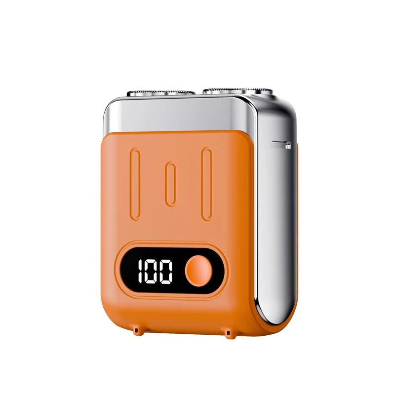 Mini Electric Smart Shaver Dual Blade Household Car Shaver Digital Display Rechargeable Shaver Powerful Beard Trimmer Tool