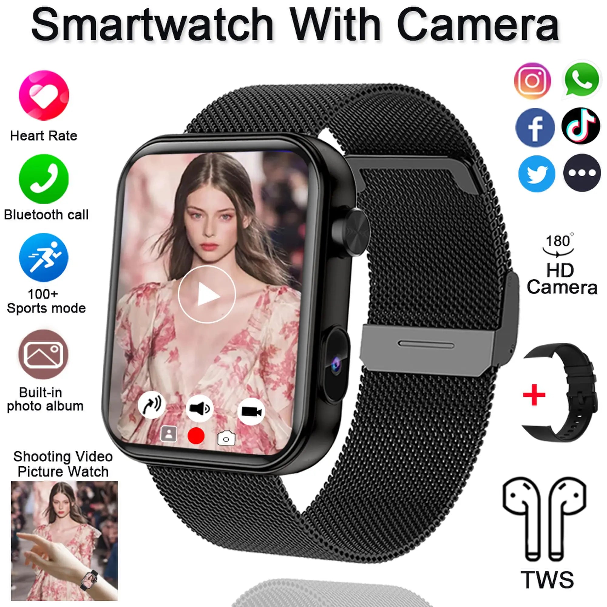 Smart Watch 2025 Take Photos Call BT Sports