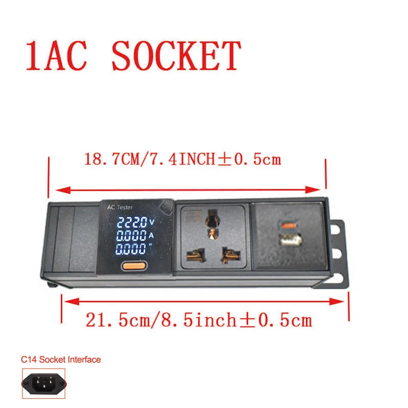 Ổ Cắm PDU Đa Năng 10A Có Đo Điện Áp & USB TPC