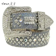 BB Simon belt with luxurious rhinestones for men and women
