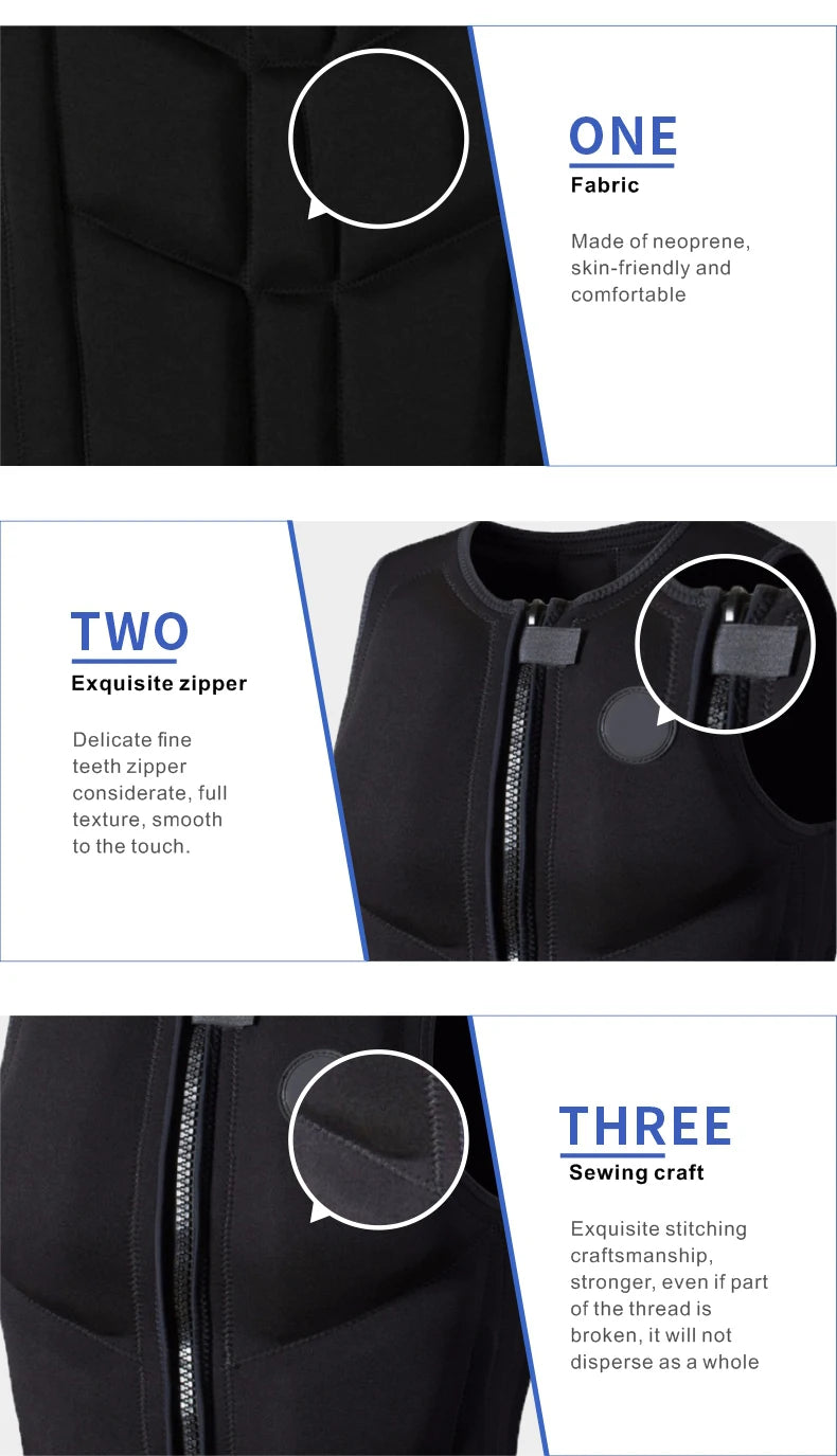 Áo Phao Neoprene Đa Năng Người Lớn Trẻ Em An Toàn Nước