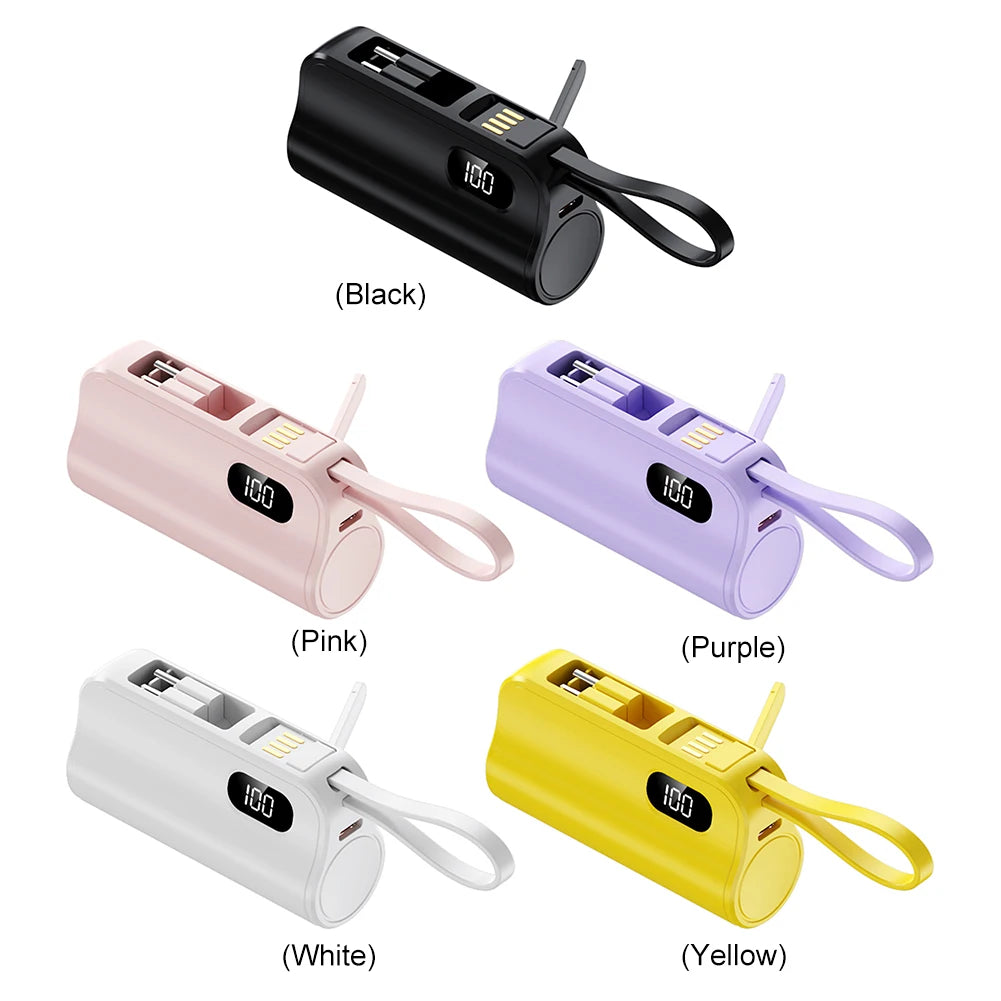 2in1 10000mAh Mini Power Bank with USB-C Holder