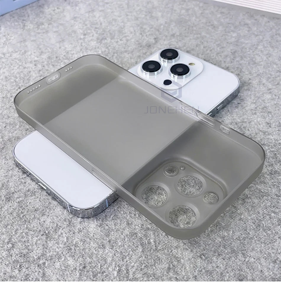 Ultra Thin 0.3mm Matte Transparent iPhone 17-16 Case