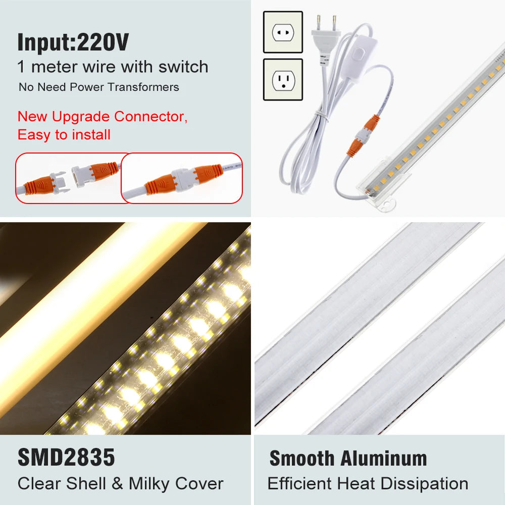 50cm Super Bright Energy Saving LED Light 220V
