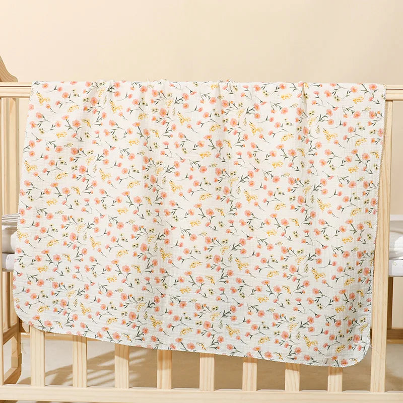 Multi-Purpose Cotton Muslin Newborn Baby Swaddle Blanket For Mother And Baby