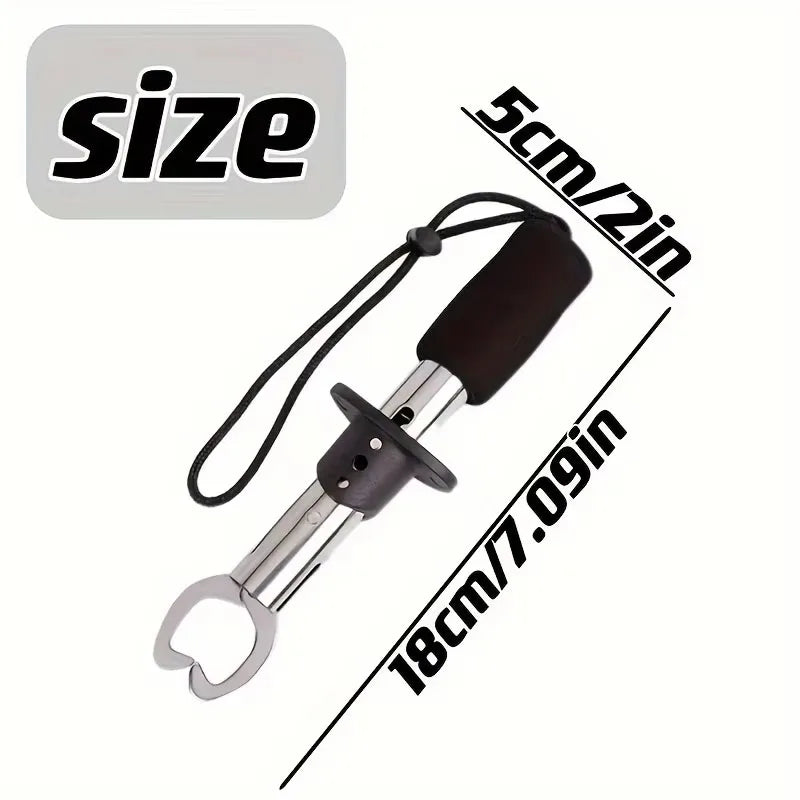 3-in-1 Fishing Tool Combo: Lure Pliers, Fish Gripper & Scale | Stainless Steel Saltwater Resistant with Rubber Handle