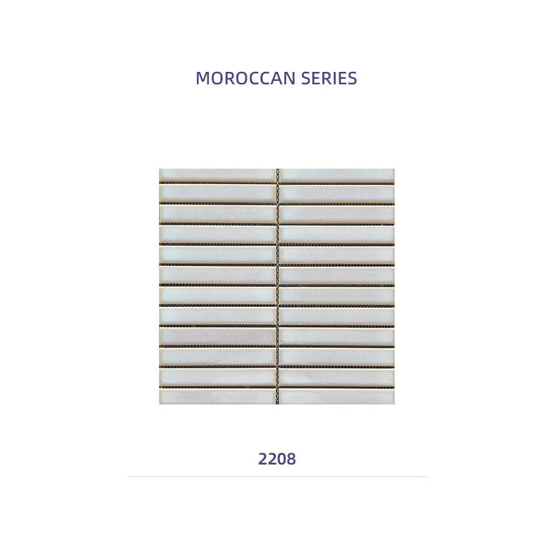 22x145 Long Concave Porcelain Mosaic Tiles for Bathroom Decoration