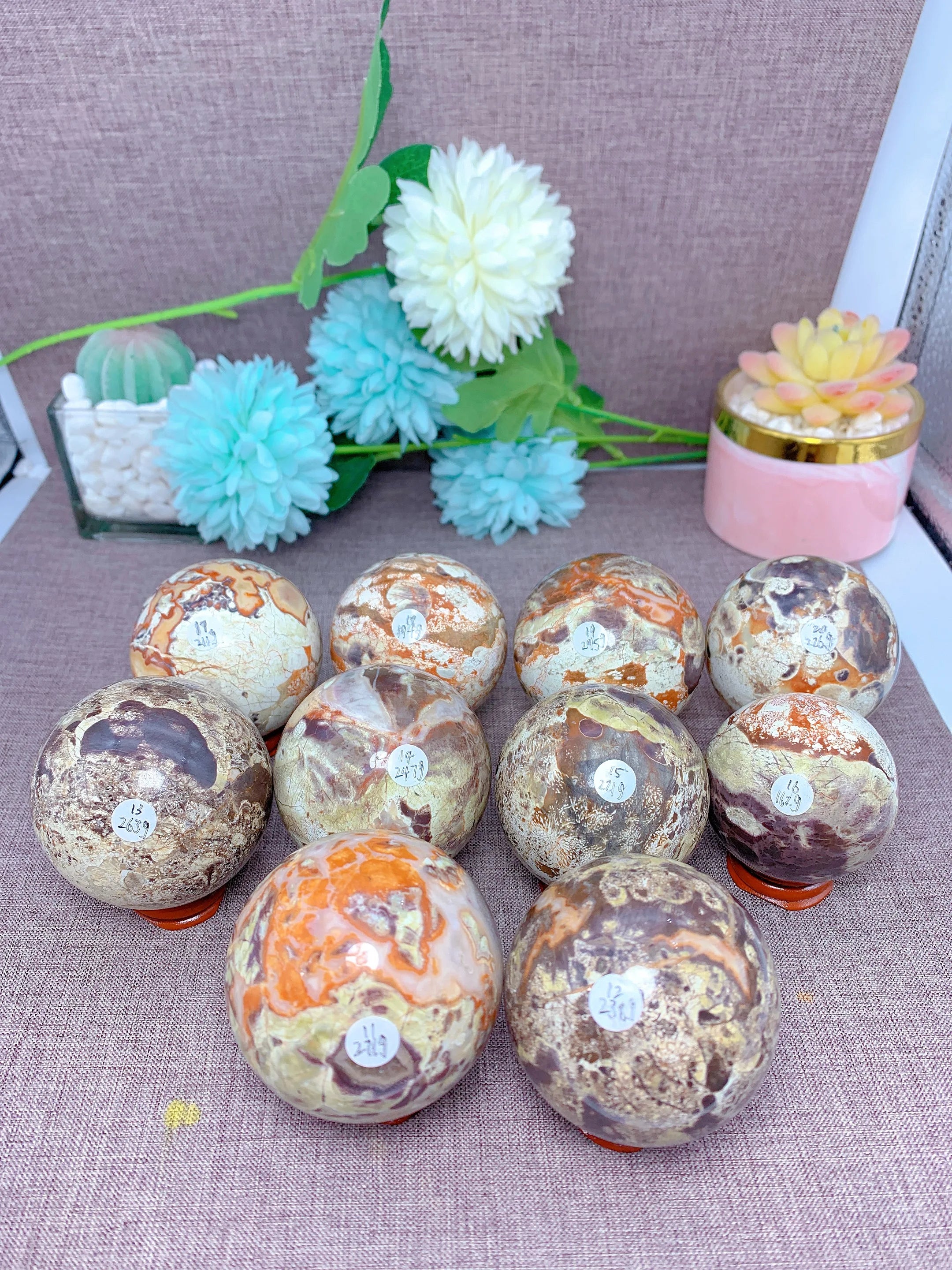 ###Orange Quartz Ball - Decoration &amp; Healing Meditation