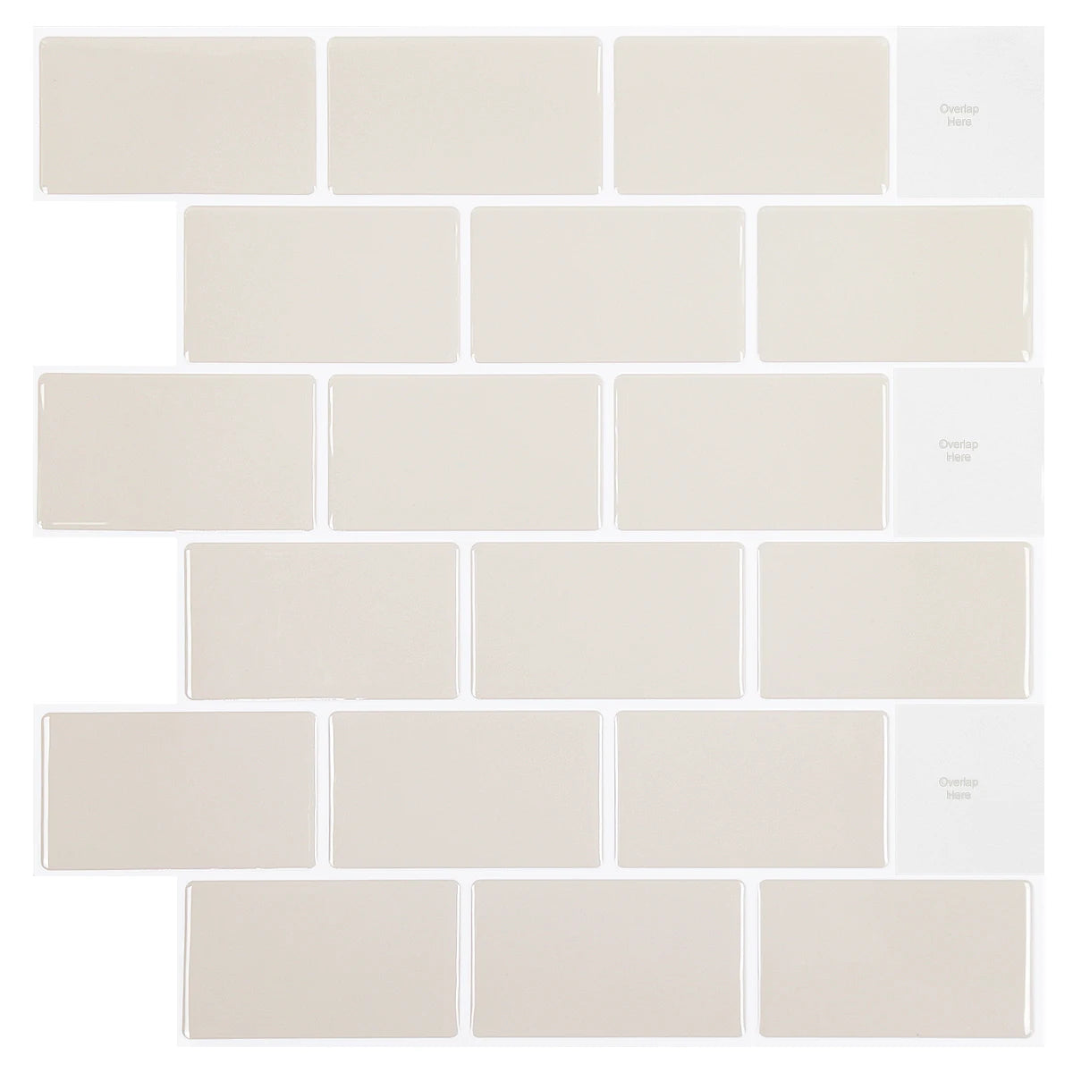 Vividtiles 3D Vinyl Waterproof Kitchen Backsplash Wall Sticker Peel and Stick Wallpaper Premium Strong Ahesive Tile Decals