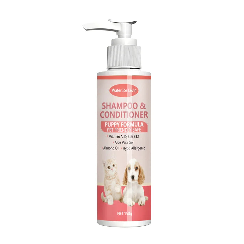 Pet Shampoo Conditioner – Cleans, Conditions, Nourishes Fur Vitamin-Enriched Almond Oil Formula. Gentle Deodorizing Care.