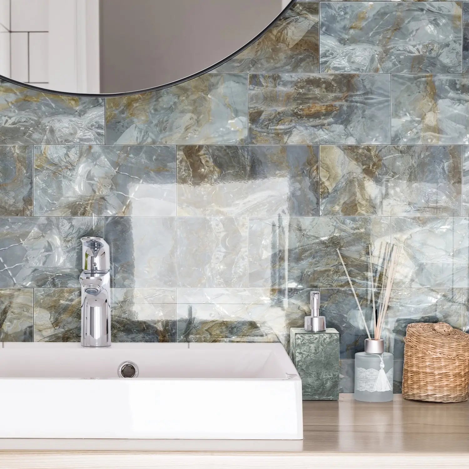 3D Waterproof Brick and Stone Decal Set - Kitchen &amp; Bathroom