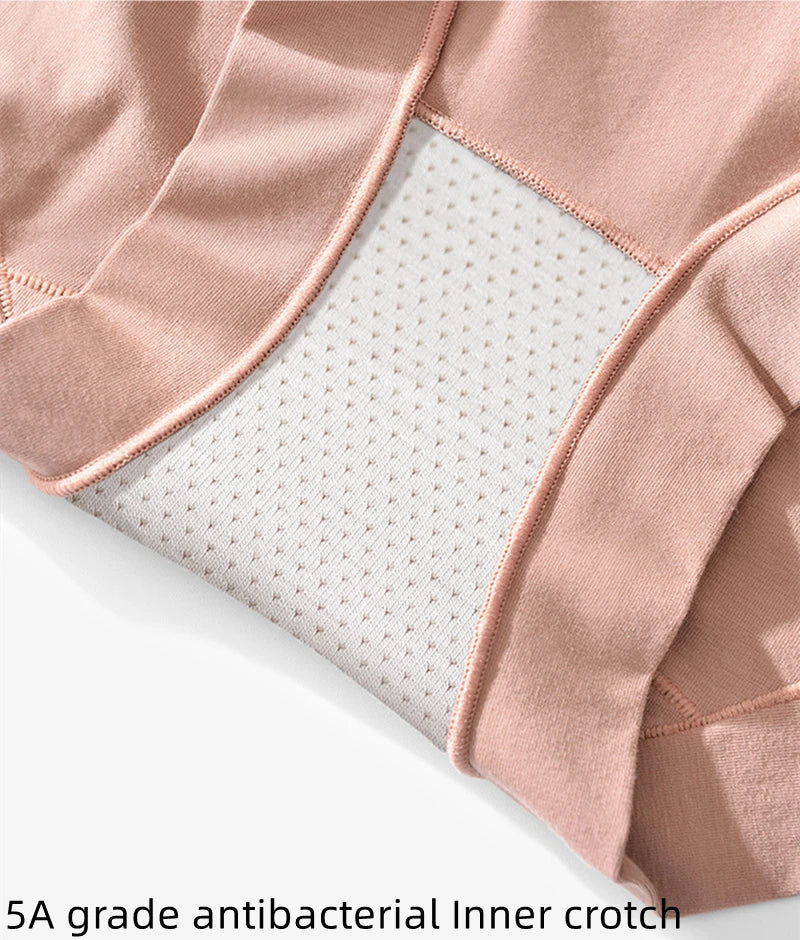 Women's cotton high-waisted, stretchy, belly-hugging panties, 2 pieces