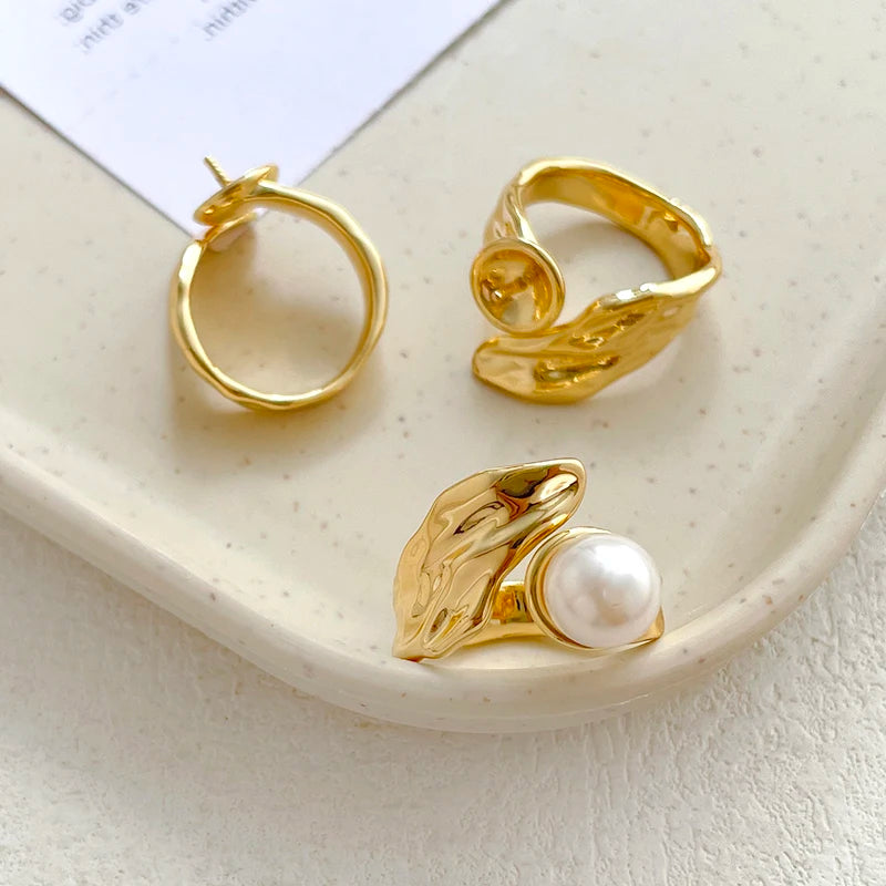 Unique Style DIY Gold Plated Baroque Ring Holder