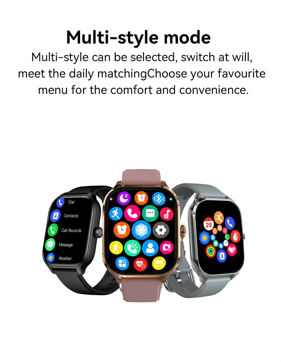 Đồng hồ thông minh 2025 AMOLED 2.01 Thời trang đôi