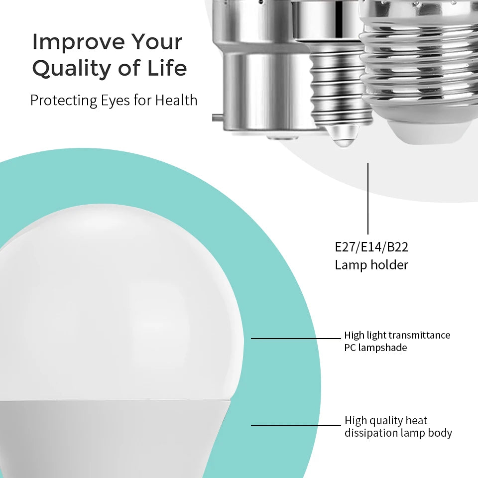 Set of 5 12V Multi-Power Indoor LED Bulbs