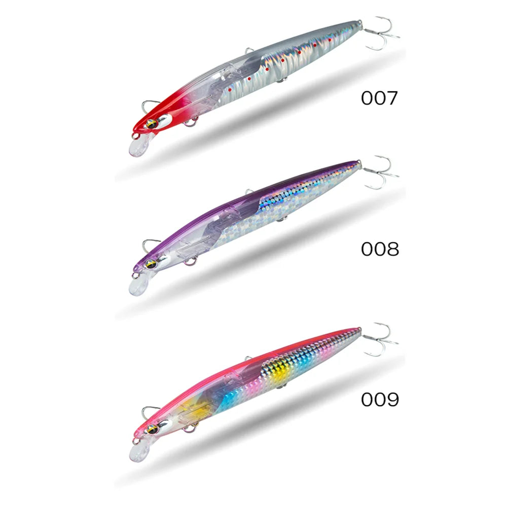 D1 Multi Piece Set Floating Minnow Fishing Lure 120mm 145mm Flash Flake Assassin Floating Hard Bait For Pike Bass Tackle