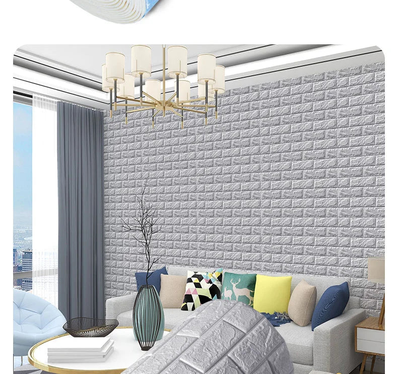 Giấy Dán Tường 3D Chống Thấm Gạch 70cm*10m Nội Thất