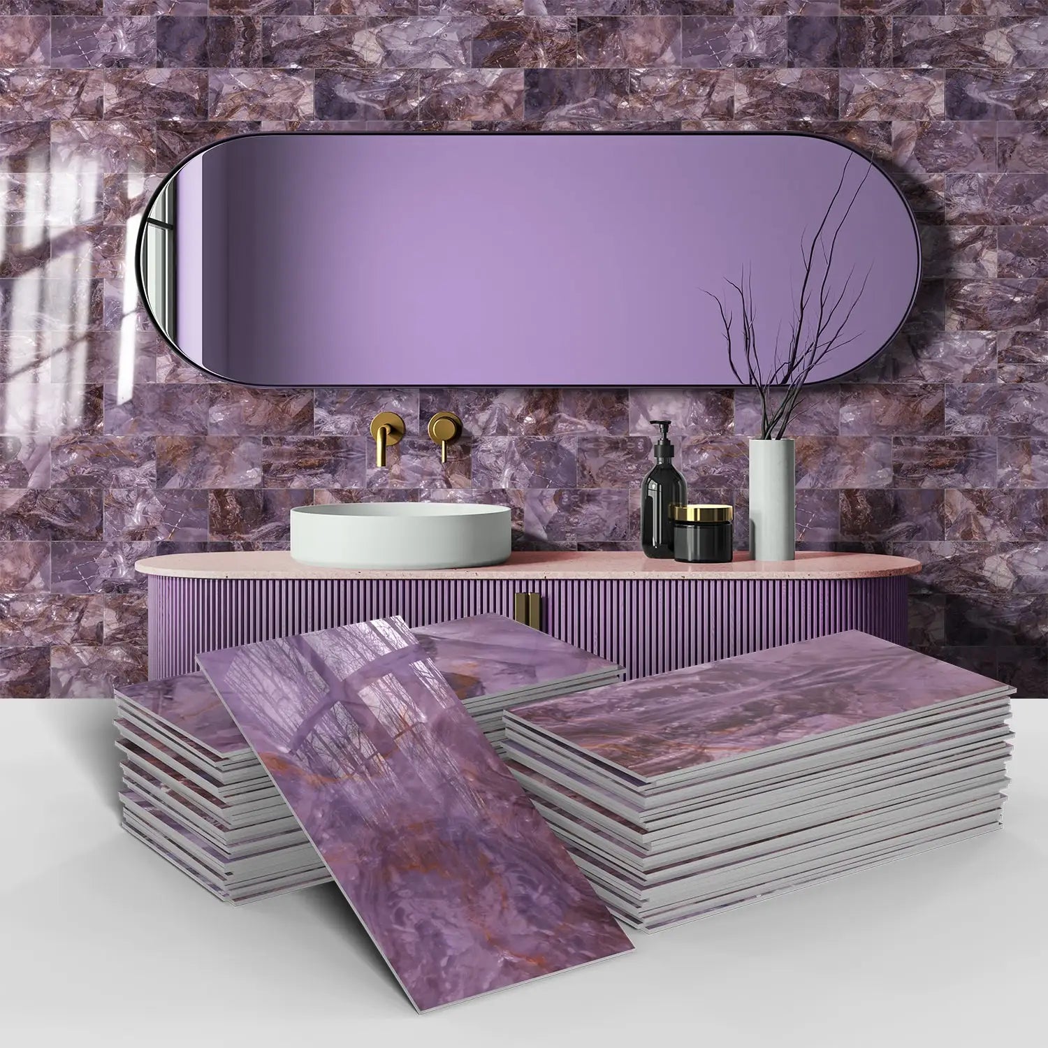 3D Waterproof Brick and Stone Decal Set - Kitchen &amp; Bathroom