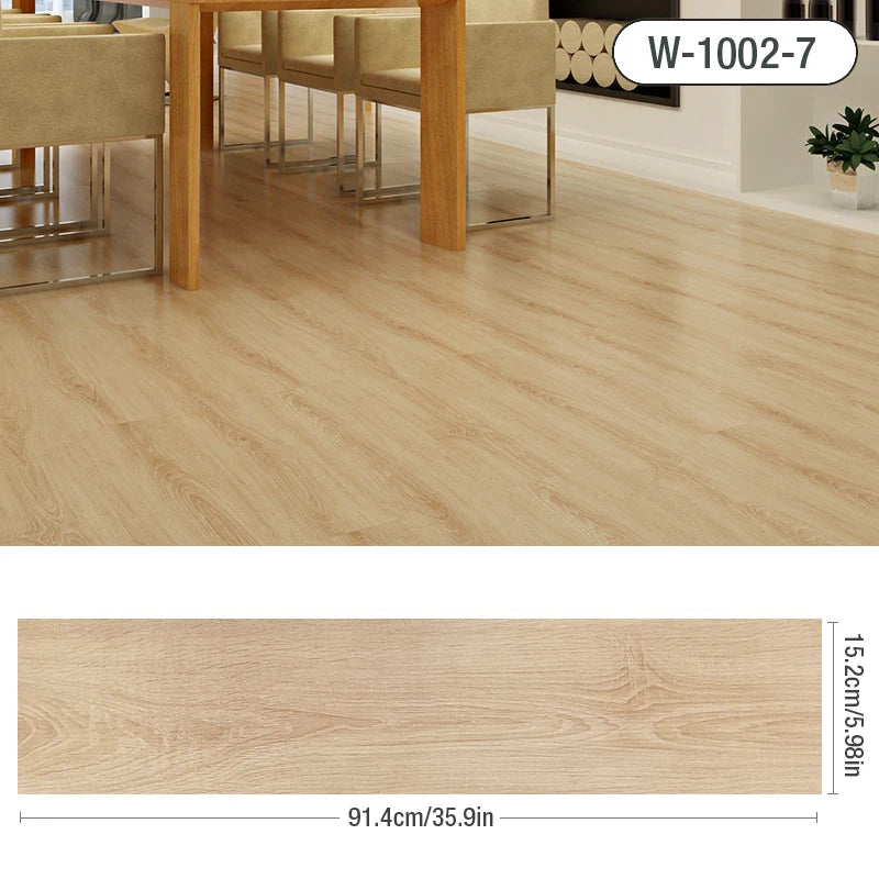 91x15cm 3D Self-adhesive floor sticker Thicken Wood Grain Floor Wallpaper 3d Wall Sticker Waterproof room wear-resistant sticker