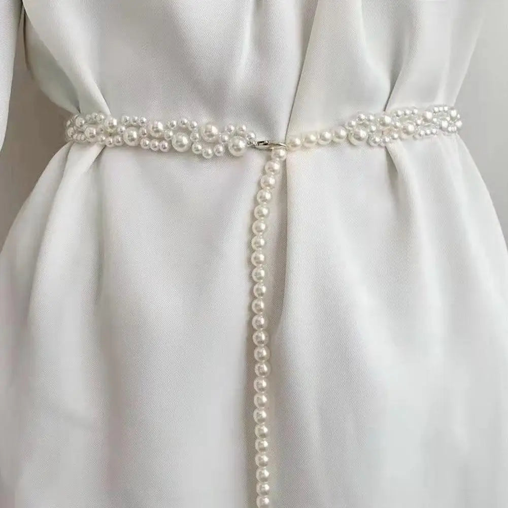 Thắt Lưng Ngọc Trai Nhiều Lớp Phong Cách Hàn Quốc