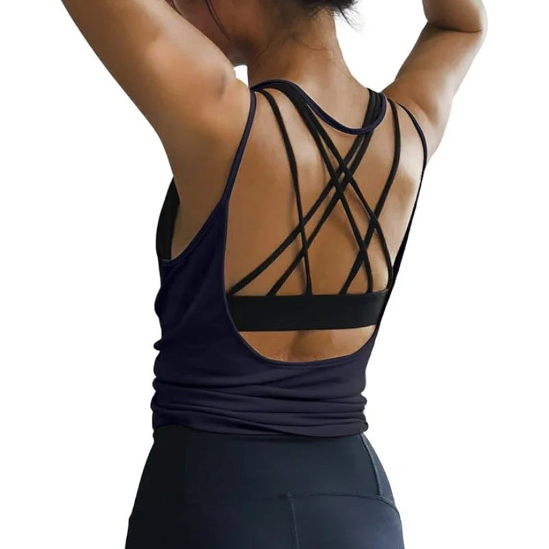 Áo Tập Yoga Nữ Lưng Hở Thoáng Mát, Thoải Mái Năng Động - Daisan Mart