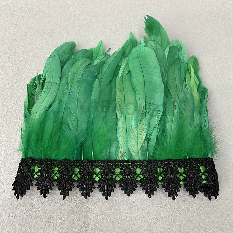 Natural Feather Sleeve Cuffs Gloves Party Cosplay Lace Wrist Cuffs Fur Sleeve Furry Accessories Carnival Stage Show Costume - Daisan Mart