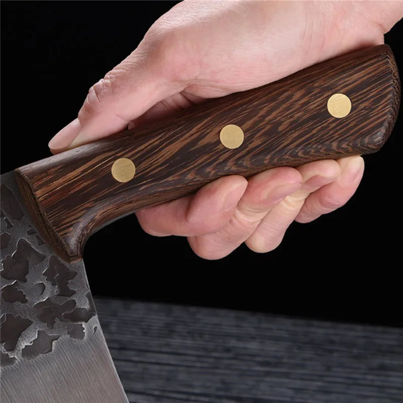 Dao Bếp Chặt Xương Rèn Tay 1KG Lưỡi Dày 5mm