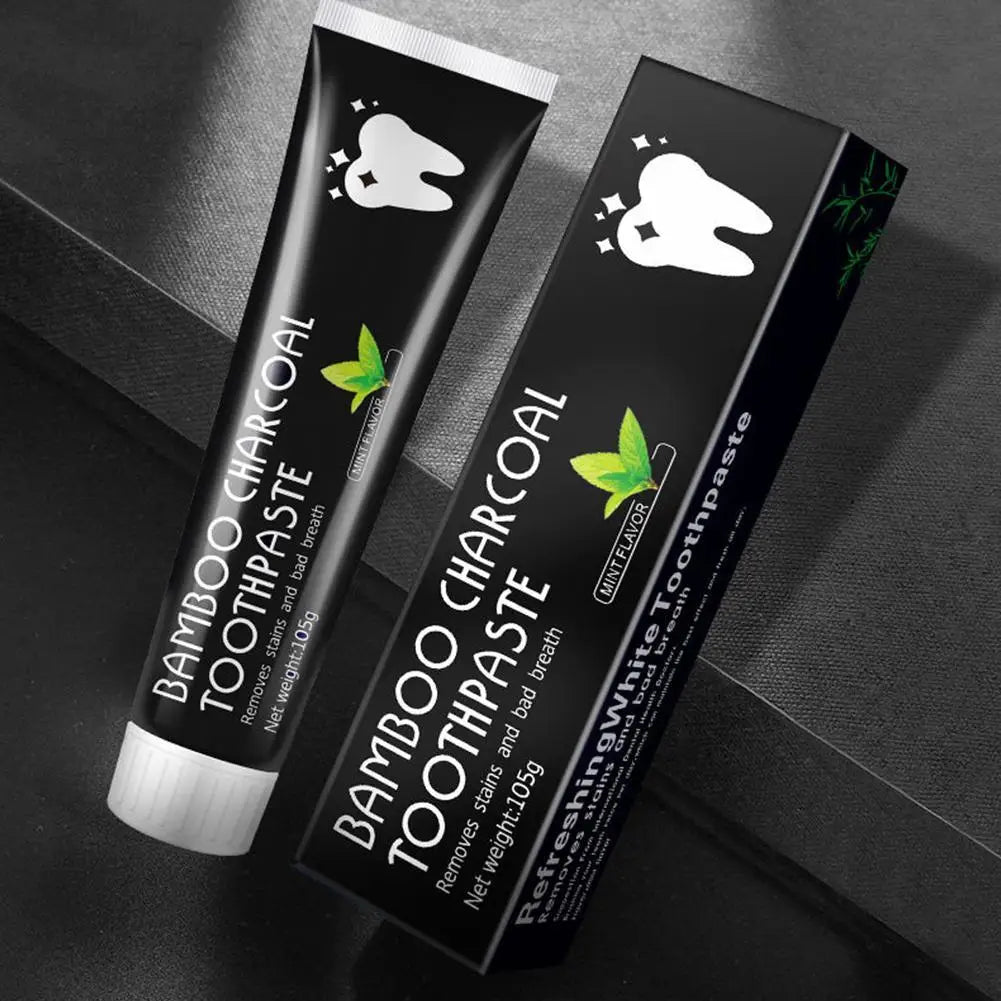 Natural Bamboo Charcoal Mint Flavor Toothpaste Deep Clean Dispel Smoke Stains Whitening The Black Toothpaste Oral Health Care - Daisan Mart