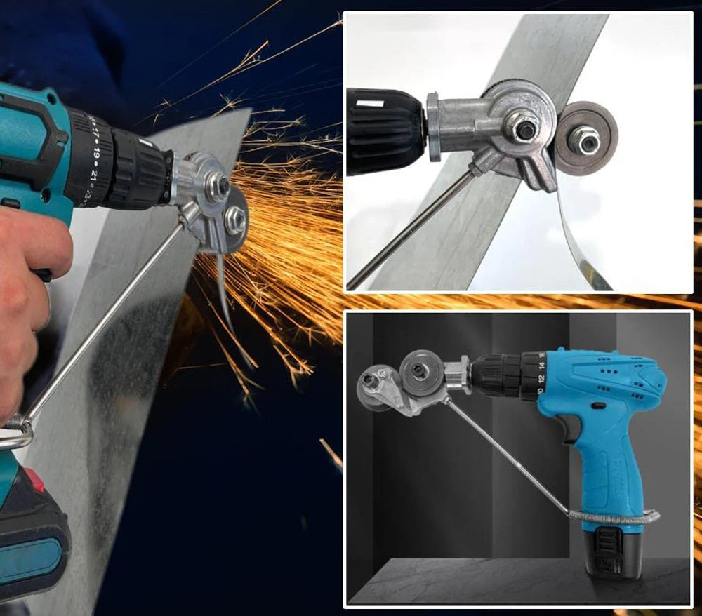 Electric Drill Plate Cutter Metal Nibbler Drill Attachment For DIY Sheet Metal Knife for Cutting Iron Steel Copper Aluminum