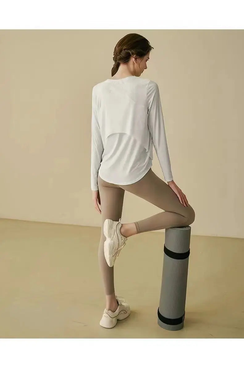 Women's Long Sleeve Gym Quick Dry Sports T-Shirt