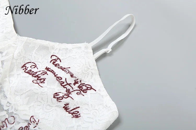 Nibber Patchwork Woman Bodysuit Sling Off Sleeves Skinny Backless Personality Chick Versatile Atmosphere Fashionable Outfits