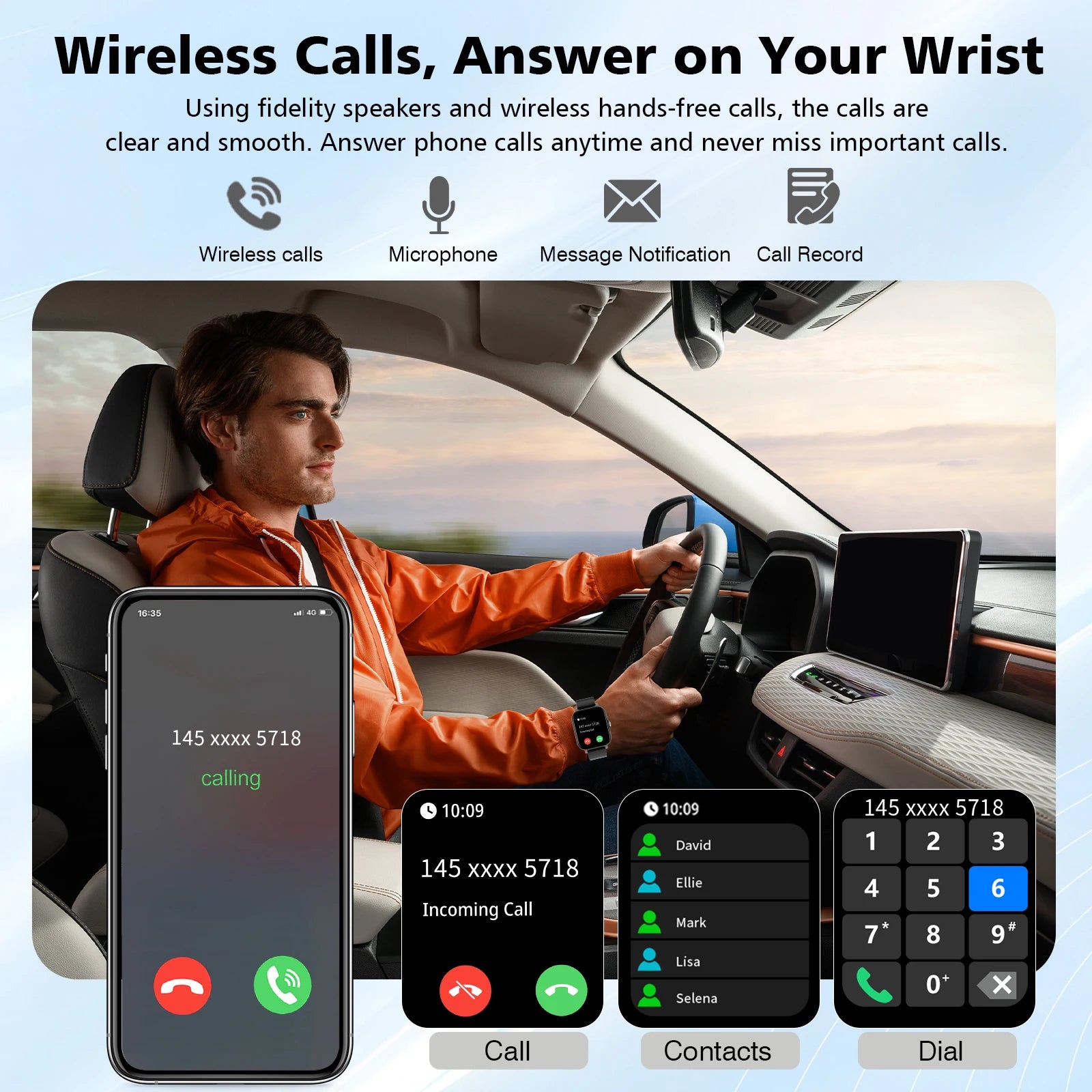 Đồng Hồ Thông Minh 1.83 Gọi Bluetooth, Đếm Bước