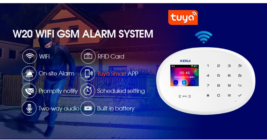 Báo Động Chống Trộm KERUI WiFi Thông Minh Nhà - Daisan Mart