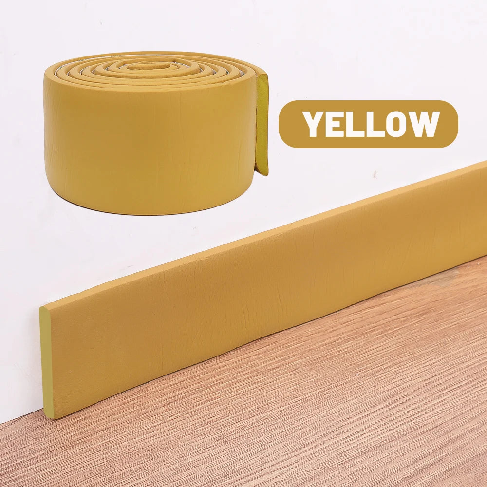 10-2M Waterproof Enclosure Self Adhesive Skirting Line 3D Wall Stickers Thickened Anti-collision Decoration Wall Corner Lines