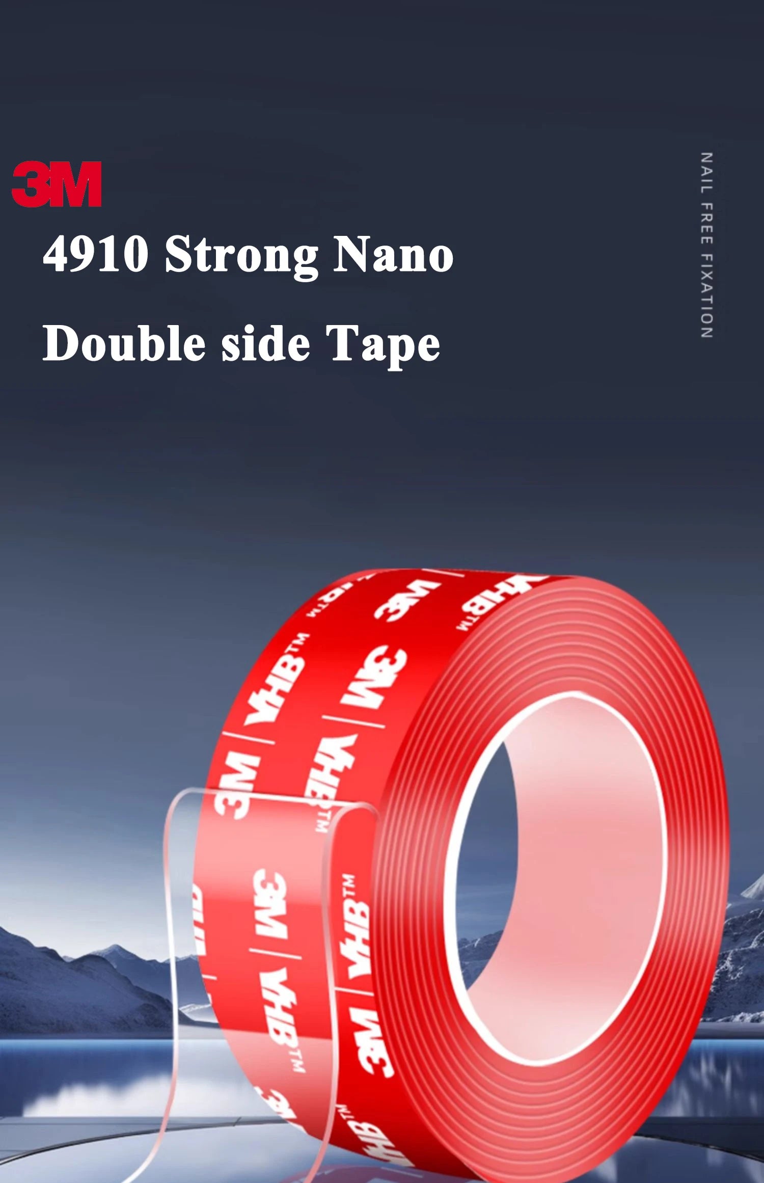 Băng Keo 2 Mặt 3M 4910 Siêu Dính Trong Suốt Nano - Daisan Mart