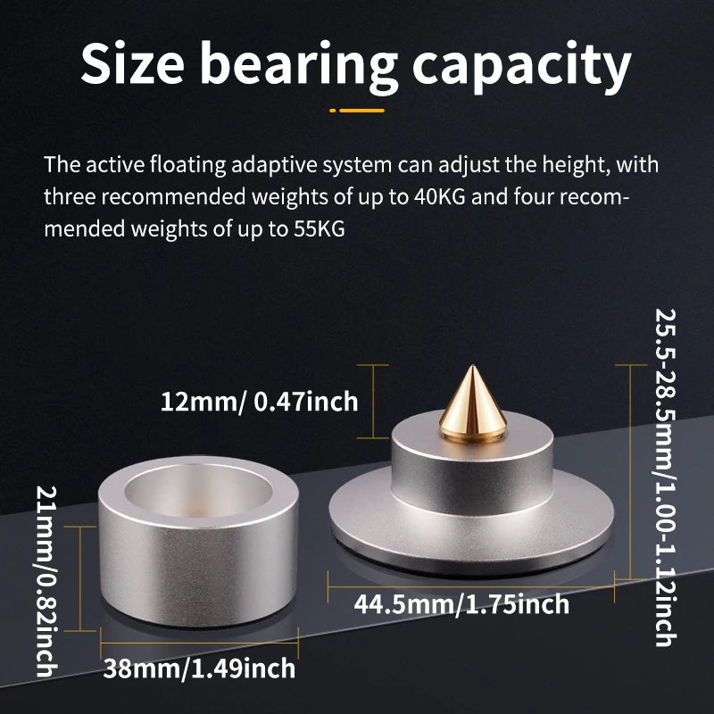 Chân Đế Nhôm Chống Rung Cao Cấp Cho Amply & Loa