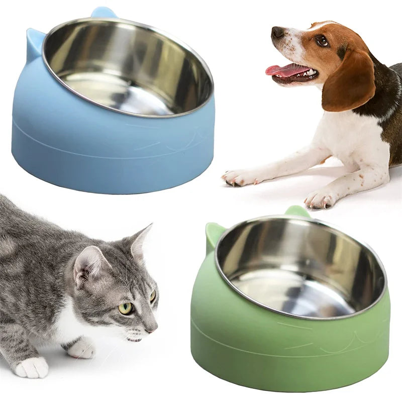 Pet Bowls Dog Food Water Feeder Stainless Steel Pet Drinking Dish Feeder Cat Puppy Feeding Supplies Small Dog Accessories - Daisan Mart