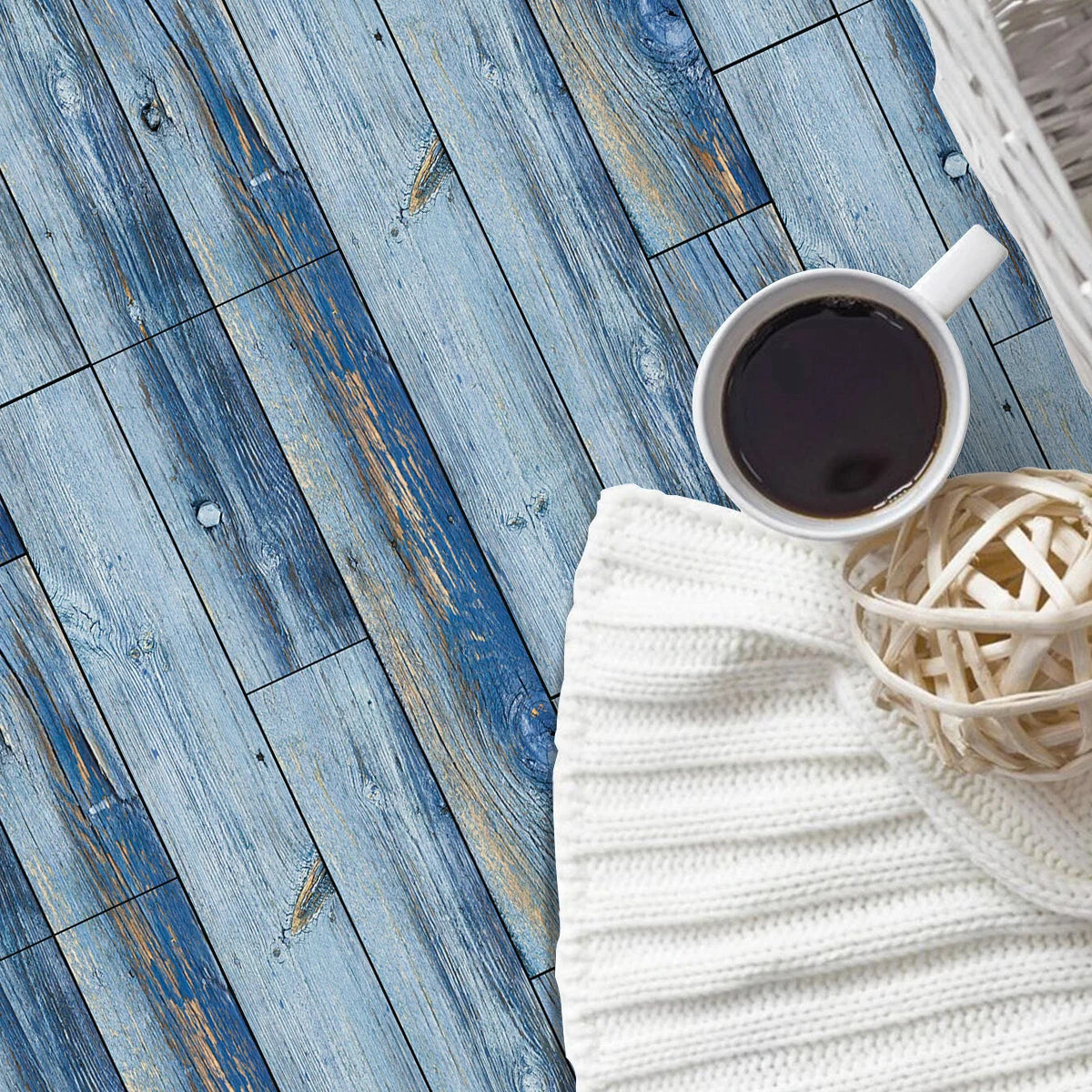 Classic White Wood Grain Floor Tiles Peel Stick Waterproof Home Kitchen Living Room Floor Renovation Self Adhesive Wallpaper