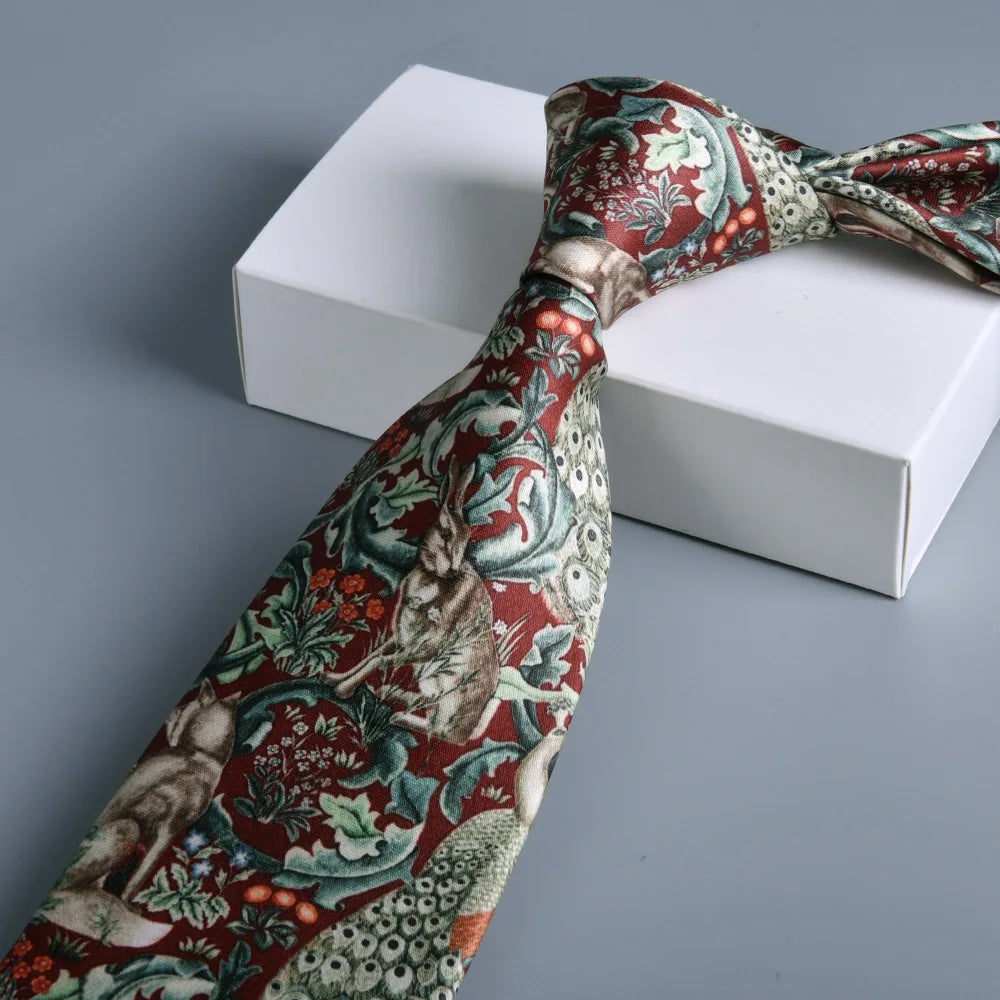 Cà vạt lụa cổ điển hoa 8cm - Quý ông lịch lãm