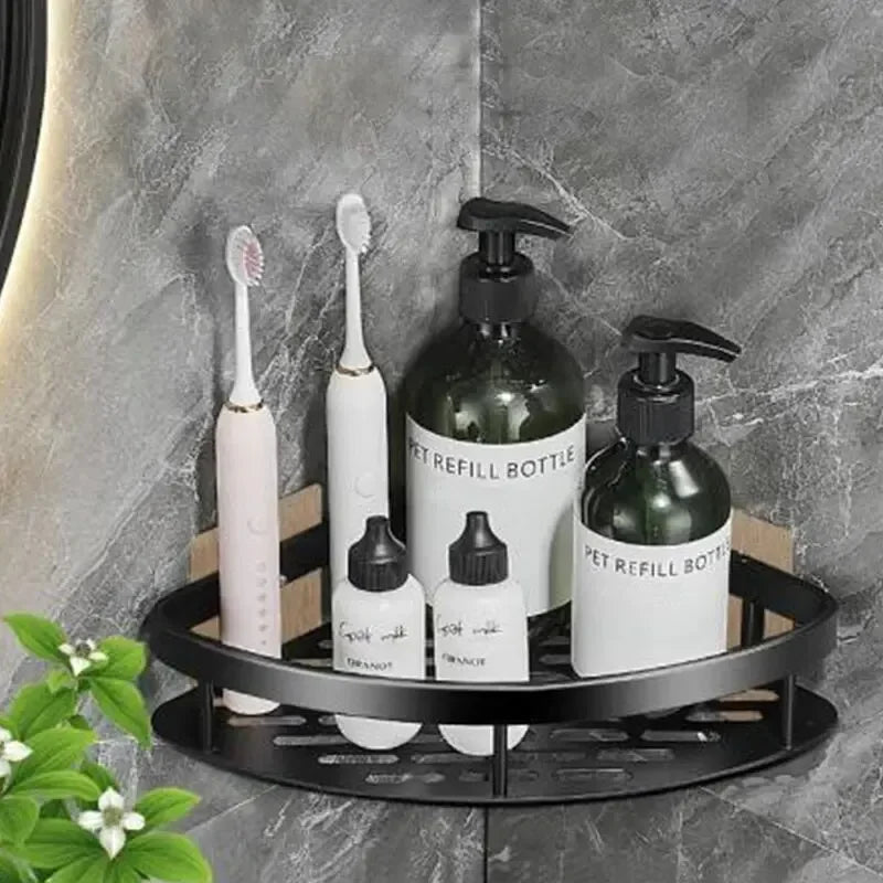 Bathroom Storage Rack, Bathroom Shelves, No-Drill Wall Mount Corner Shelf, Shower Storage Rack Holder - Daisan Mart