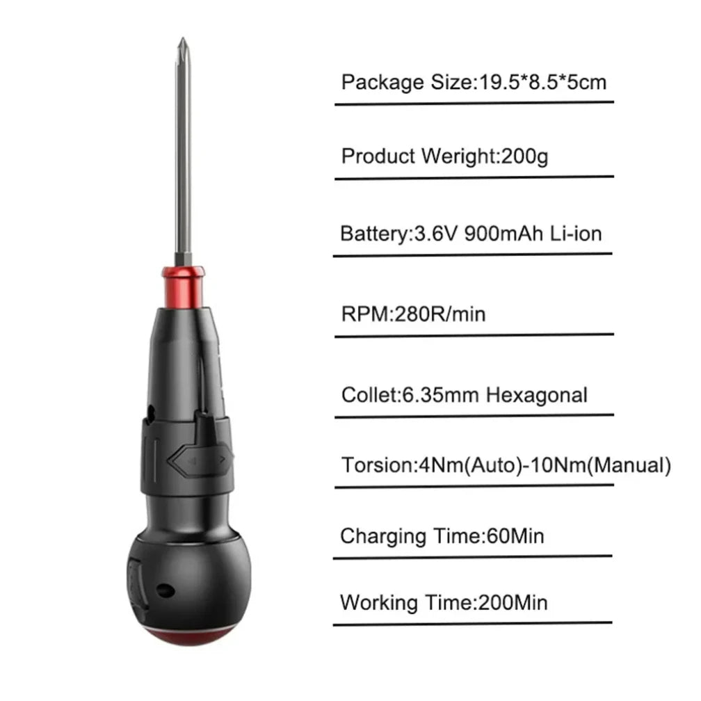 2025 New Cordless Electric Screwdriver 10 in 1 Powerful 3.6V Rechargeable Screwdriver Set Household Auto Screw Driver PC Repair