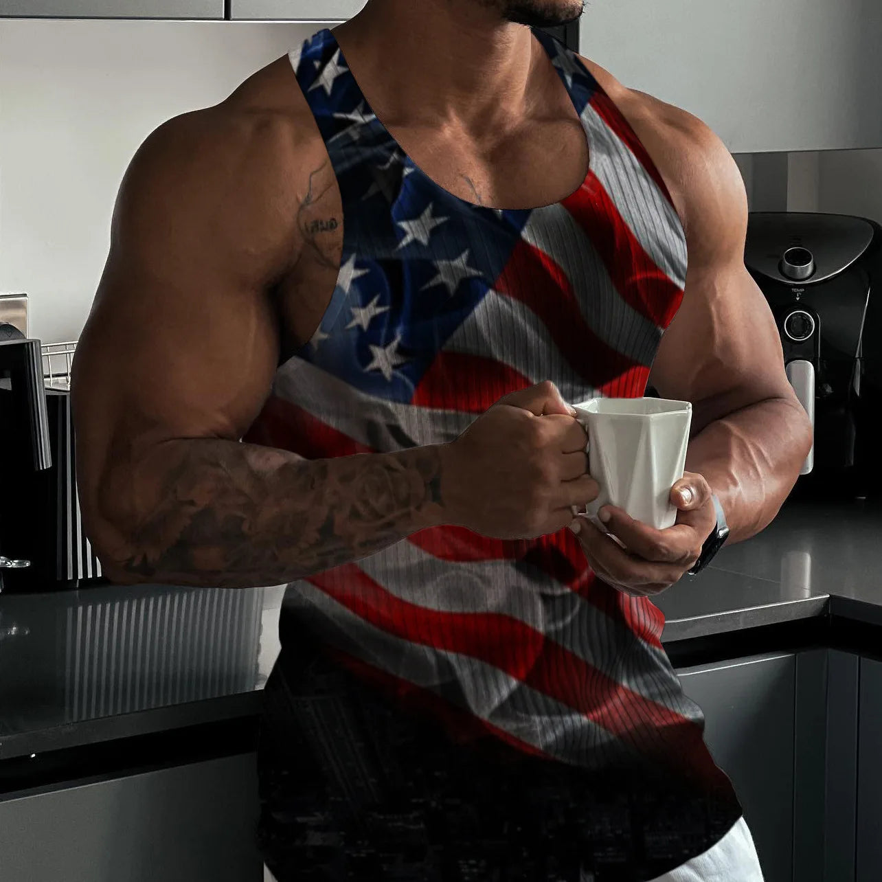 Men's Sleeveless Gym Bodybuilding Sports Shirt