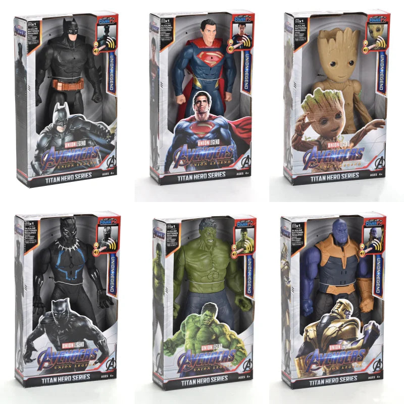 Bộ Đồ Chơi Marvel 30cm Có Đèn Âm Thanh Siêu Anh Hùng