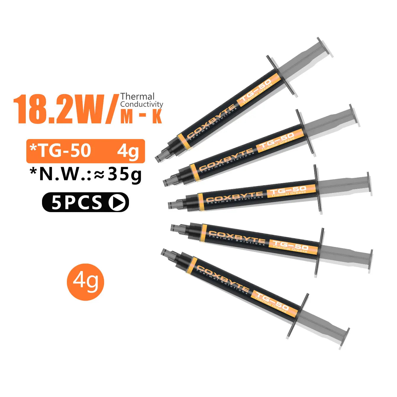 Coxbyte Thermal Paste 18.2W/mk for CPU Cooler AMD Intel Processor Computer Cooling Fan VGA GPU Compound Heatsink Plaster