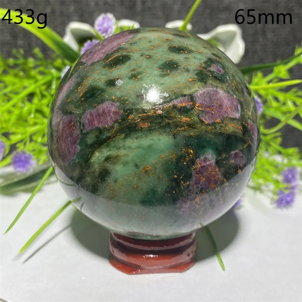 Natural Emerald &amp; Ruby Energy Ball